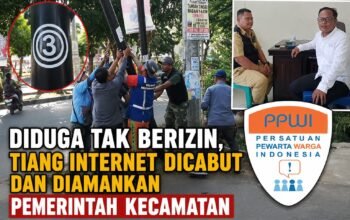 Camat Kemiling Bertindak Tegas! Tiang Internet Diduga Tak Berizin Dicabut dan Diamankan