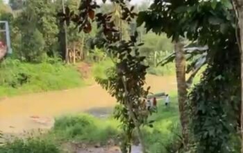Takut Ambruk, Warga Menyeberangi Sungai Saat Mengantar Jenazah” — Potret Memprihatinkan Jembatan Gantung Way Ratai