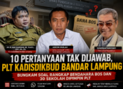 10 Pertanyaan Tak Dijawab, Plt Kadisdikbud Bandar Lampung Bungkam Soal Rangkap Bendahara BOS dan 30 Sekolah Dipimpin Plt