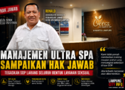 Manajemen Ultra Spa Sampaikan Hak Jawab, Tegaskan SOP Larang Seluruh Bentuk Layanan Seksual
