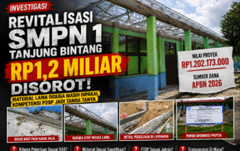 Fantastis! Revitalisasi SMPN 1 Tanjung Bintang Rp1,2 Miliar Disorot, Material Lama hingga P2SP Jadi Tanda Tanya