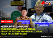 Ketua PPWI Lampung Soroti Kinerja Camat Enggal, DPMPTSP Tegaskan Neon Box Grab Tidak Miliki Izin Resmi