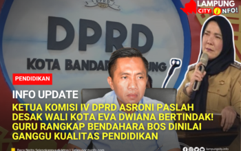 Ketua Komisi IV DPRD Asroni Paslah Desak Wali Kota Eva Dwiana Bertindak! Guru Rangkap Bendahara BOS Dinilai Ganggu Kualitas Pendidikan