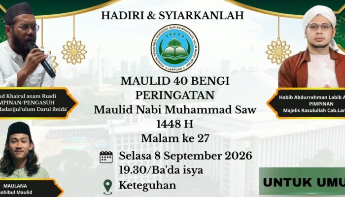 Semarak Maulid 40 Bengi di Keteguhan, Habib Abdurrahman Alaydrus Dijadwalkan Hadir