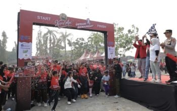 Semen Baturaja Perkuat Kemitraan Pelanggan Lewat Gerak Sehat di Pringsewu